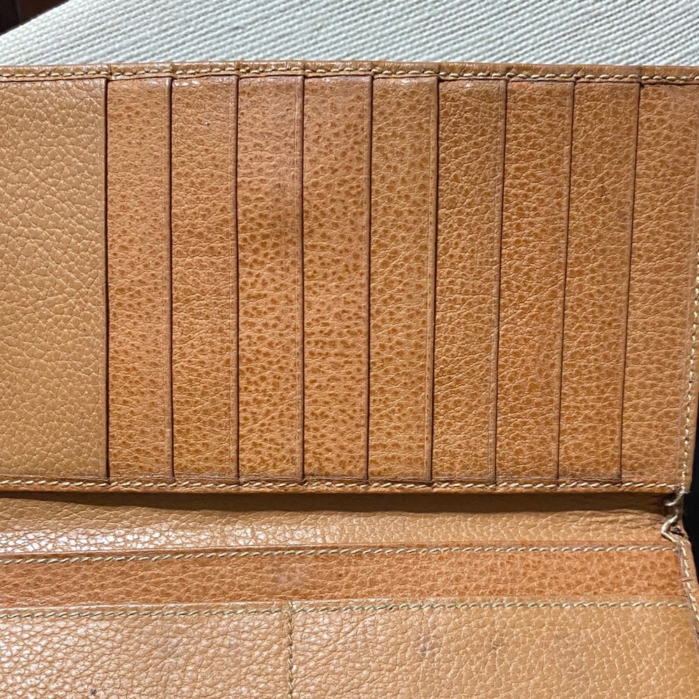 Gucci vintage Tan Leather long Women's Wallet - Picture 7 of 16